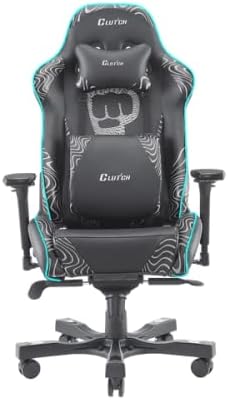 Clutch Chairz - Ergonomic Gaming Chair, Video Game Chairs, Office Chair, High Chair and Lumbar Pillow for Computer Desk – Pewdiepie LED Edition Throttle Series Grey (Extra Large).