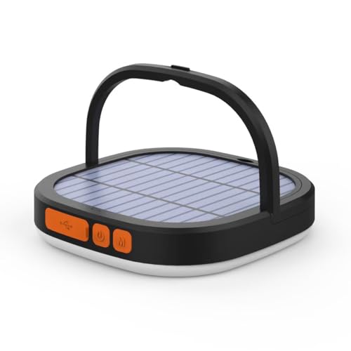 LED Camping Lantern, Solar Lanterns, 5000mAh Rechargeable Light 2000 Lumens 5 Light Modes, IP65 Waterproof with USB Chargi...