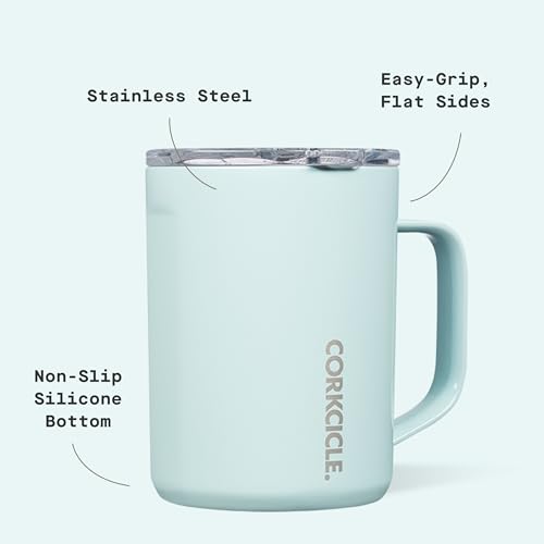Corkcicle Classic Coffee Mug - Triple Insulated Stainless Steel for Travel - Shatter-Proof Lid - Keeps Drink Hot Over 3 Ho...