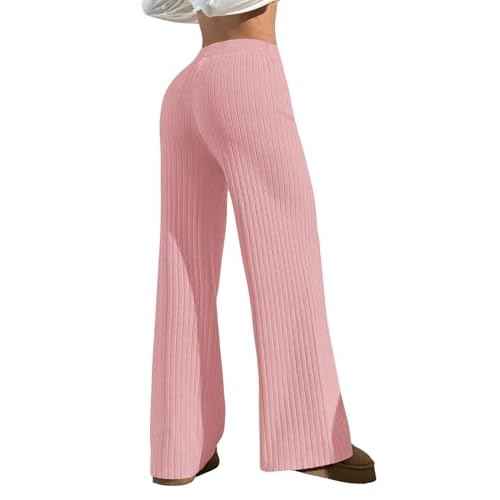 Verdusa Women's Straight Leg Baggy Sweatpants Comfy Lounge Pants Wide Leg Yoga Workout Knit Trousers Fall Outfits 2025