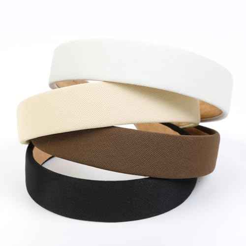 Huachi Headbands for Women Non Slip Trendy Headbands for Women¡¯s Hair 1 inch Wide Cute Headband for Girls, Fall Head Bands Elastic Hair Bands for Womens Fashion Accessories for Women 4PCS