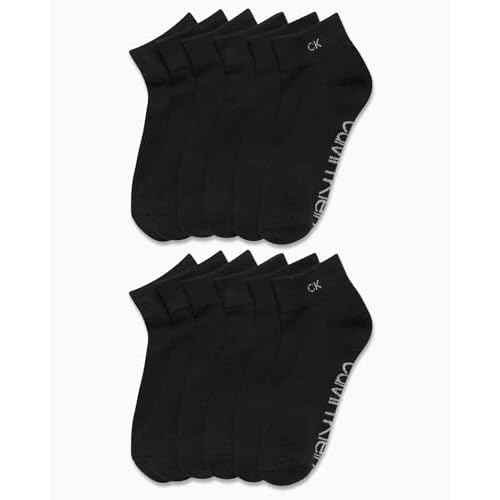 Calvin Klein Womens Quarter Socks - 12 Pack Breathable Cushioned Athletic Ankle Socks for Women for Running and Workout