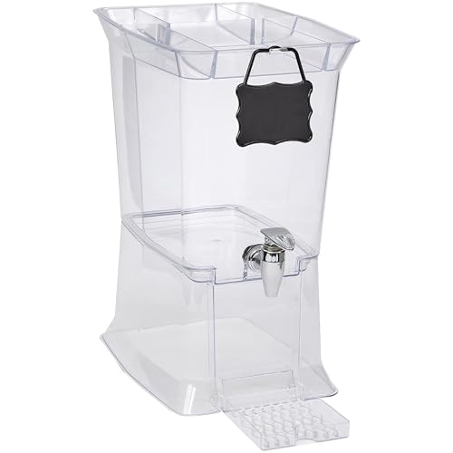 Buddeez Tritan Beverage Dispenser with Party Top Lid and Drip Tray - 3 Gallon Drink Dispenser - Drink Dispenser - BPA Free