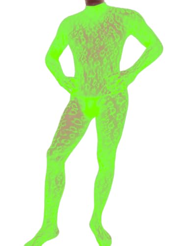 EHSUYAB Rave Outfits For Men, Festival Party Clubwear, Leopard One Piece Full Lace Jumpsuit, Sexy Lingerie Costume Bodysuit