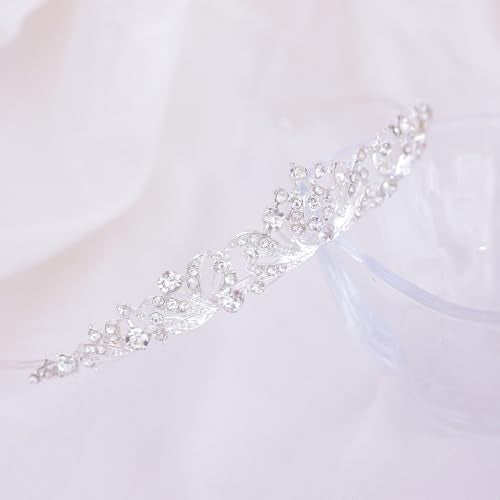 Silver Tiara Crown for Women Wedding Tiaras for Bride Princess Crowns and Tiaras for Girl Rhinestone Crowns for Birthday H...