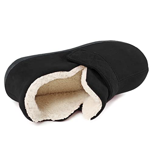 Zizor Women's Adjustable House Shoes Slippers Indoor Outdoor with Memory Foam, Warm Winter Fuzzy Lined Home Slippers