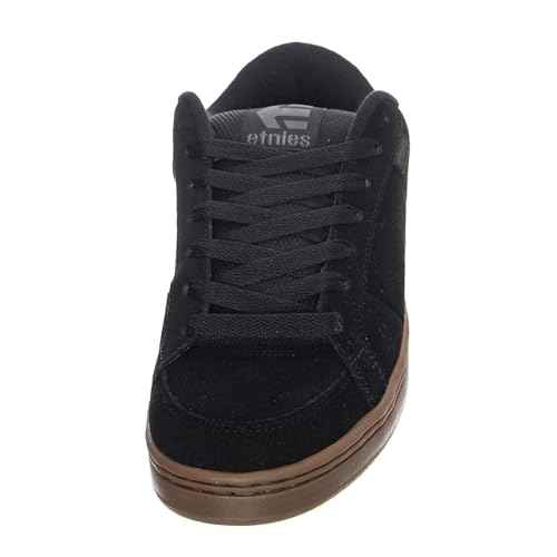 Etnies Kingpin Men's Skateboarding Shoe Classic Puffy Sustainable, Comfortable & Durable Footwear with Die-Cut EVA Insole - Black/Dark Grey/Gum - 15