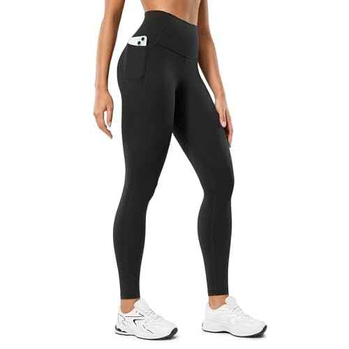 CRZ YOGA Butterluxe Workout Leggings Pockets 28'' - High Waisted Gym Womens Yoga Pants Running Buttery Soft