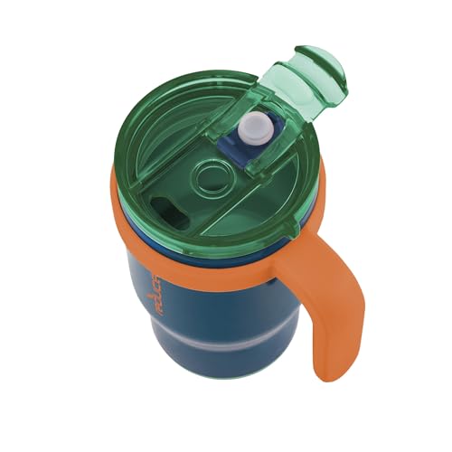 REDUCE 14 oz Coldee Tumbler with Handle for Kids - 2 Pack, Leakproof Insulated Stainless Steel Mug with Lid & Spill-Proof ...