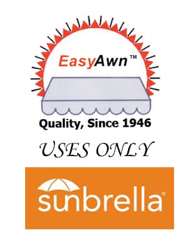 Easyawn Door and Window Sunbrella Canvas Awning / 5 Colors + 3 Sizes/Classic Awning / (Green 4 feet Wide)
