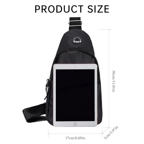Mens Crossbody Sling Bag Classic Small Sling Backpack for Traveling Hiking Outdoors Daypacks NSDJB01