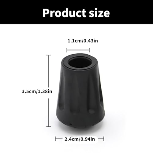 XINNIKESI Walking Cane, 10pack Universals Trekking Poles Caps Trekking Poles Protectors Rubber Sleeve for Asphalts and Gra...