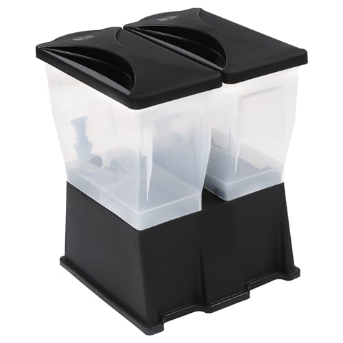 6 Gallon Beverage Dispenser, 22L Double Tank Juice Dispenser w/ 2-Faucets & Lid, Commercial Juice Beverage Containers, Det...
