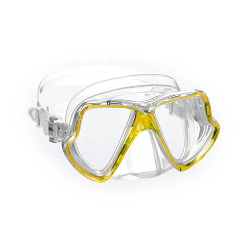 Mares Adult Combo Wahoo Snorkeling Gear Set, Double-Lens Wide Vision Mask, Ergonomic Fiji Snorkel w/Flexible Tube & Silico...