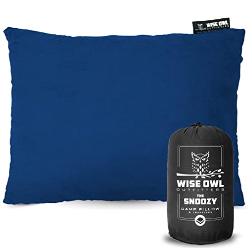 Wise Owl Outfitters Camping Pillow – Memory Foam Travel Pillow for Airplane Sleeping, Hiking, Backpacking & Outdoor Use - ...