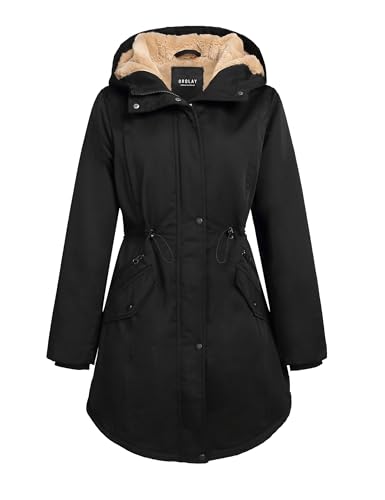 Orolay Women's Thicken Fleece Lined Parka Winter Coat Hooded Jacket with Pockets