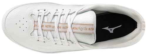 Mizuno Women's Finch Elite 6 Low TPU Softball Cleat, White, 8.5