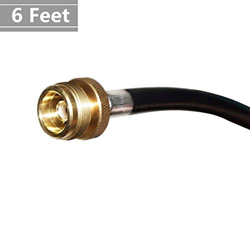 DOZYANT 6 Feet Propane Adapter Hose 1 lb to 20 lb Converter Replacement for QCC1 / Type1 Tank Connects 1 LB Bulk Portable ...