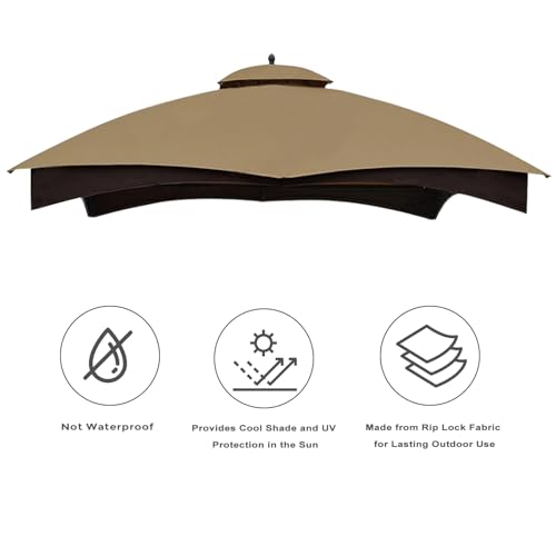Eurmax USA High Performance Replacement Canopy Top for Lowe's Allen Roth Heavy Duty Gazebo Roof Gazebo Top with Air Vent 1...