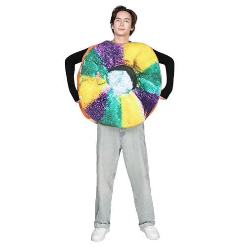 EraSpooky Adult King Cakes Costume Funny Mardi Gras Parades Outfits for Men Women