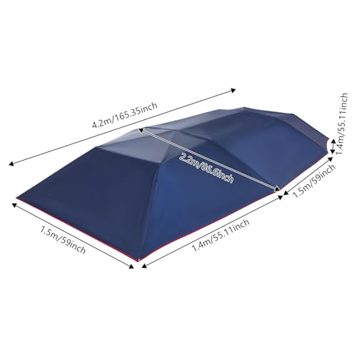 Car Cover Tent 13.78 x 7.2 ft Semi-Automatic Car Shade Canopy Removable Cars Awning Waterproof Sun-Proof Car Umbrella for ...