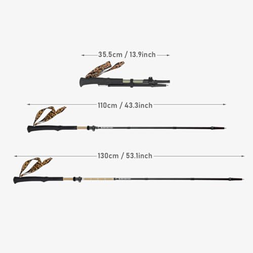 Trekking Poles,Lightweight,Foldable Hiking Poles for Backpacking Gear,Walking Sticks for Hiking,Carbon Fiber Trekking Pole...