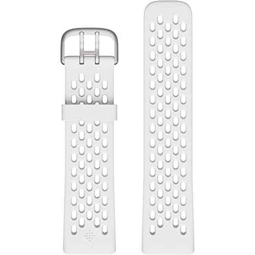 Fitbit Charge 5 Sport Accessory Band, Official Product, Frost White, Small