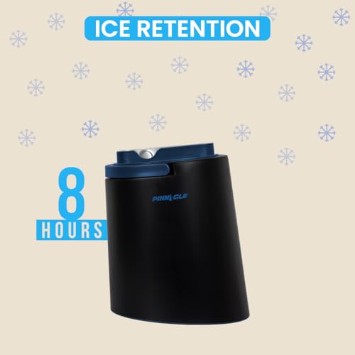 PINNACLE Insulated ice bucket for parties with Tong that fit into Lid - Stainless Steel ice bucket for cocktail bar with C...