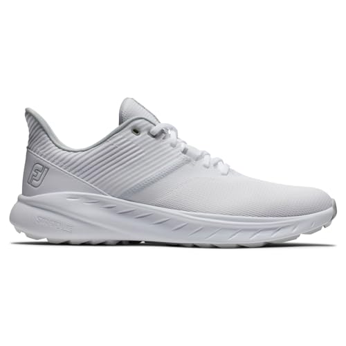 FootJoy Men's FJ Flex Previous Season Style Golf Shoe, White, 7