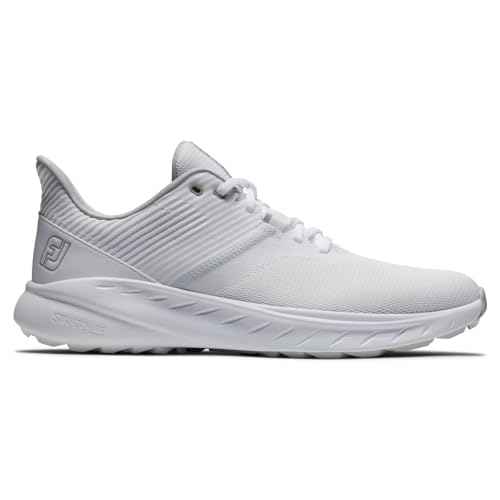 FootJoy Men's FJ Flex Previous Season Style Golf Shoe, White, 7.5 Wide