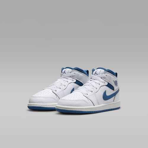 Jordan Little Kid's 1 Mid SE White/Industrial Blue-Sail (FN7493 141) - 2