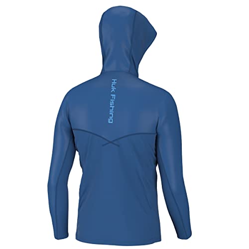 HUK Mens Icon X Hoodie | Fishing Shirt with +50 UPF Sun Protection