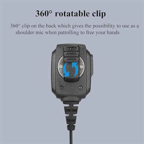 Retevis IP54 Waterproof Shoulder Speaker Mic,Compatible with Retevis RT22 RT68 H-777 RT21 RT86 RB29 RT19 RT15 NR10 RB68 RB89 BAOFENG UV-5R BF-F8HP 5RM 888S Kenwood SAMCOM pxton Walkie Talkie (10 Pack)
