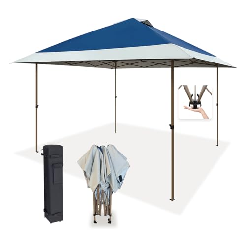 OUTDOOR LIVING SUNTIME 13x13 Instant Easy Pop Up Canopy,Portable Commercial Gazebo Camping Gazebo Tent Shelter with Wheele...