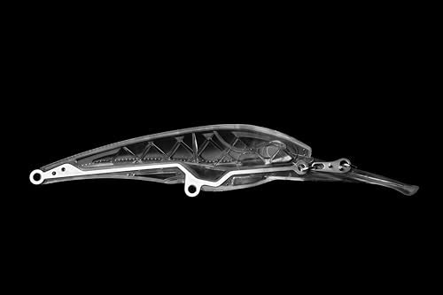 Nomad Design DTX Minnow with Patented Autotune System - Distressed Baitfish Swimming Action, BKK Diablo