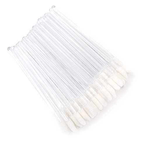 300 Pieces Disposable Lip Brushes Premium Lipstick Gloss Wands Applicator Makeup Tool Kits, Clear Handle