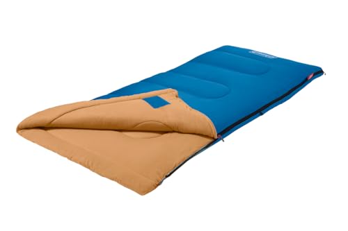 Coleman Brazos 20/30°F Adult Cool-Weather Sleeping Bag with No-Snag Zipper & Stuff Sack, Machine Washable, Great for Campi...