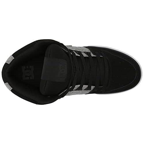 DC Men's Pure High Top Wc Skate Shoes Casual Sneakers, Black/Battleship/Armor, 12