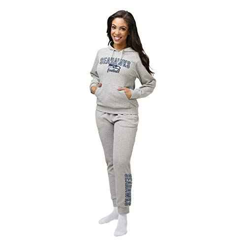 foco Women's Team Logo Soft Gray Woven Fashion Long Sleeve Hoodie