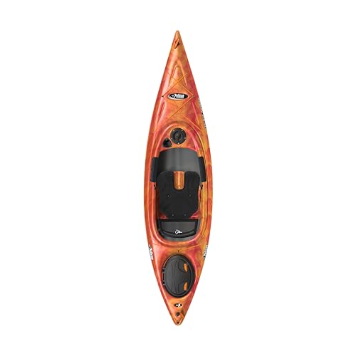 Pelican Sprint 100XR - Touring Sit in Kayak - Vapor Fireman Red - Yellow - Lightweight Patented Ram-X™ Material -Ergobreez...