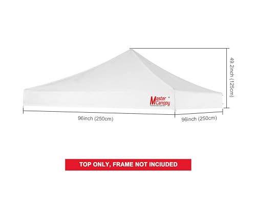 MASTERCANOPY Replacement Pop Up Canopy Top (8x8, White)