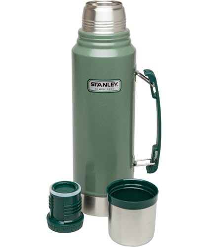 Stanley Heritage Classic Vacuum Bottle with Handle 1.1 qt | Wide Mouth w/Leakproof Cup Lid | Keep Drinks Hot or Cold | Ins...