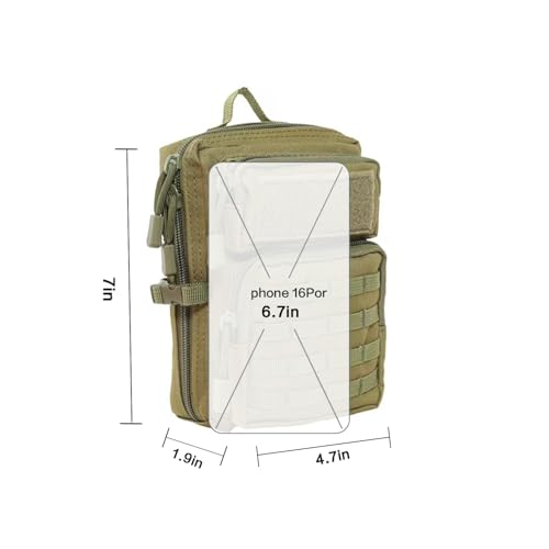 Tactical Molle Utility Pouch, EDC Tool Pouch Tactical Phone Pouches Mini Waist Pouches