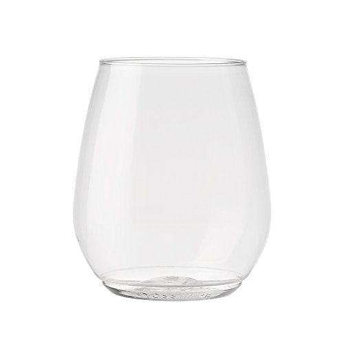 TOSSWARE POP 18oz Vino XL SET OF 12, Premium Quality, Recyclable, Unbreakable & Crystal Clear Plastic Wine Glasses, 12 Cou...