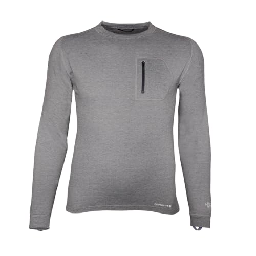 Carhartt Men's MBL110 Base Force¢ç Heavyweight Base Layer Crew - Large Tall - Shadow Heather