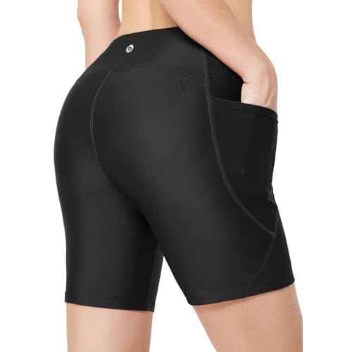baleaf Women's 3"/5"/6"/8" High Waisted Swim Shorts Tummy Control Swimsuits Bottoms Modest Board Shorts UPF 50+