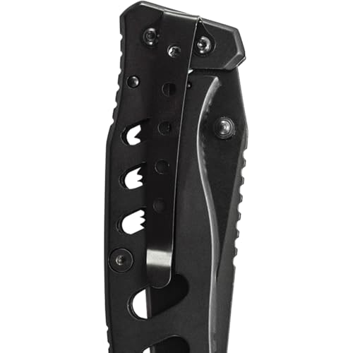 Smith & Wesson Extreme Ops CK10HBS 7.8in S.S. Folding Knife with 3.4in Serrated Tanto Point Blade and S.S. Handle for Outd...