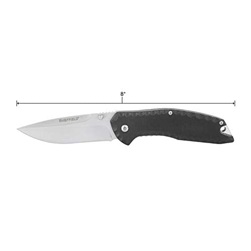 Sheffield 12166 Shiloh Assisted Open Knife, 3.5 Inch Blade Tactical Knife, EDC Knife for Survival Gear, Tactical Gear, Sel...