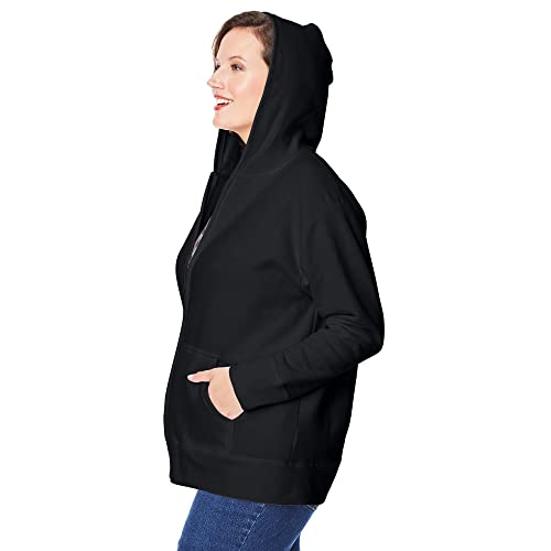 JUST MY SIZE Plus Size ComfortSoft EcoSmart Fleece Full-Zip Women's Hoodie