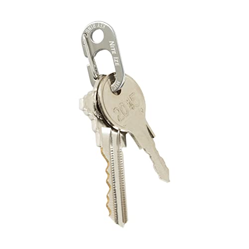 Nite Ize Keyring MicroLink, Stainless Steel Key Ring with 4 Key Carabiners